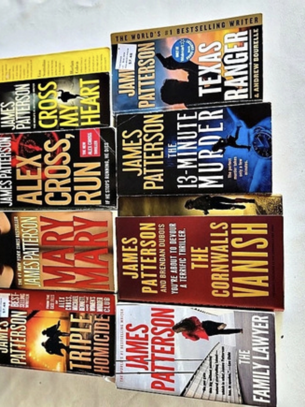 James Patterson Paperback Thriller Novels - Book Bundle of 8